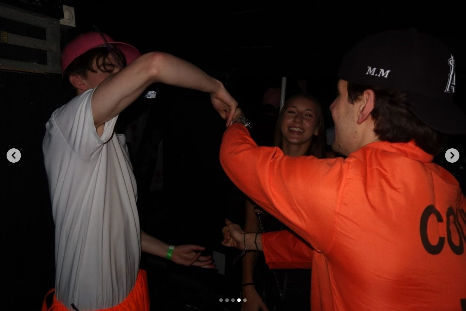Halloween dancing orange costumes